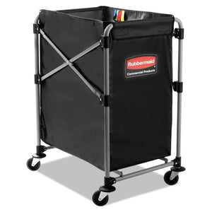 Rubbermaid® Commercial wholesale. Rubbermaid® Collapsible X-cart, Steel, Four Bushel Cart, 20.33w X 24.1d X 34h, Black-silver. HSD Wholesale: Janitorial Supplies, Breakroom Supplies, Office Supplies.