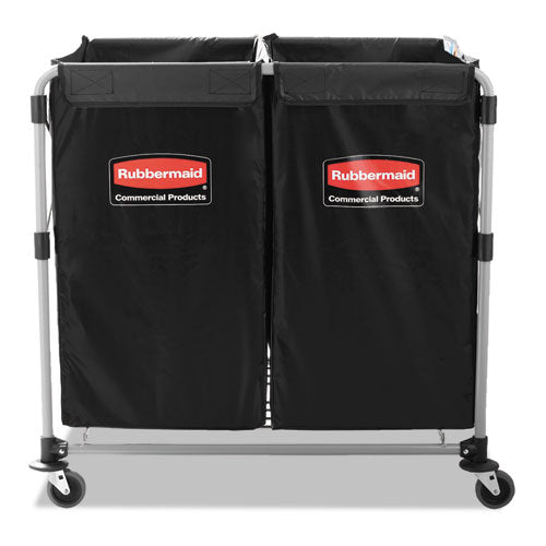 Rubbermaid® Commercial wholesale. Rubbermaid® Collapsible X-cart, Steel, 2 To 4 Bushel Cart, 24.1w X 35.7d X 34h, Black-silver. HSD Wholesale: Janitorial Supplies, Breakroom Supplies, Office Supplies.