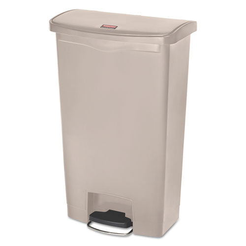 Rubbermaid® Commercial wholesale. Rubbermaid® Slim Jim Resin Step-on Container, Front Step Style, 18 Gal, Beige. HSD Wholesale: Janitorial Supplies, Breakroom Supplies, Office Supplies.