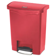 Rubbermaid® Commercial wholesale. Rubbermaid® Slim Jim Resin Step-on Container, Front Step Style, 8 Gal, Red. HSD Wholesale: Janitorial Supplies, Breakroom Supplies, Office Supplies.