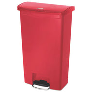 Rubbermaid® Commercial wholesale. Rubbermaid® Slim Jim Resin Step-on Container, Front Step Style, 18 Gal, Red. HSD Wholesale: Janitorial Supplies, Breakroom Supplies, Office Supplies.