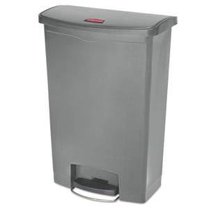 Rubbermaid® Commercial wholesale. Rubbermaid® Slim Jim Resin Step-on Container, Front Step Style, 24 Gal, Gray. HSD Wholesale: Janitorial Supplies, Breakroom Supplies, Office Supplies.