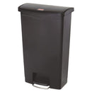 Rubbermaid® Commercial wholesale. Rubbermaid® Slim Jim Resin Step-on Container, Front Step Style, 18 Gal, Black. HSD Wholesale: Janitorial Supplies, Breakroom Supplies, Office Supplies.