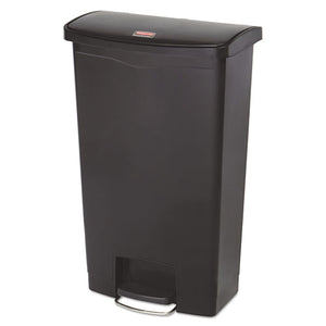 Rubbermaid® Commercial wholesale. Rubbermaid® Slim Jim Resin Step-on Container, Front Step Style, 18 Gal, Black. HSD Wholesale: Janitorial Supplies, Breakroom Supplies, Office Supplies.