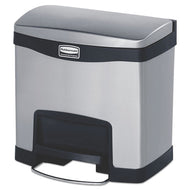 Rubbermaid® Commercial wholesale. Rubbermaid® Slim Jim Stainless Steel Step-on Container, Front Step Style, 4 Gal, Black. HSD Wholesale: Janitorial Supplies, Breakroom Supplies, Office Supplies.