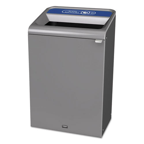 Rubbermaid® Commercial wholesale. Rubbermaid® Configure Indoor Recycling Waste Receptacle, 33 Gal, Gray, Mixed Recycling. HSD Wholesale: Janitorial Supplies, Breakroom Supplies, Office Supplies.