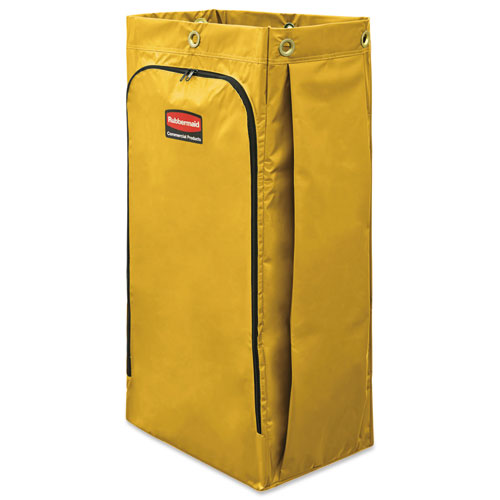 Rubbermaid® Commercial wholesale. Rubbermaid® Vinyl Cleaning Cart Bag, 34 Gal, 17.5" X 33", Yellow. HSD Wholesale: Janitorial Supplies, Breakroom Supplies, Office Supplies.