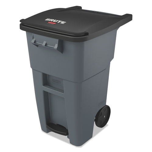 Rubbermaid® Commercial wholesale. Rubbermaid® Brute Step-on Rollouts, Square, 50 Gal, Gray. HSD Wholesale: Janitorial Supplies, Breakroom Supplies, Office Supplies.