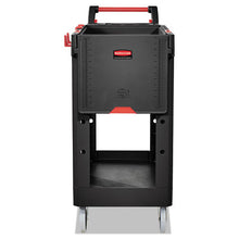 Load image into Gallery viewer, Rubbermaid® Commercial wholesale. Rubbermaid® Heavy Duty Adaptable Utility Cart, 2 Shelves, 17.8w X 46.2d X 36h, Black. HSD Wholesale: Janitorial Supplies, Breakroom Supplies, Office Supplies.