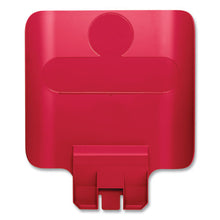 Load image into Gallery viewer, Rubbermaid® Commercial wholesale. Rubbermaid® Slim Jim Recycling Station Billboard, Red. HSD Wholesale: Janitorial Supplies, Breakroom Supplies, Office Supplies.