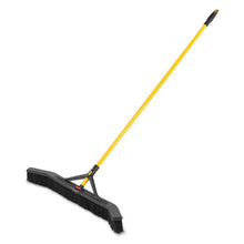 Load image into Gallery viewer, Rubbermaid® Commercial wholesale. Rubbermaid® Maximizer Push-to-center Broom, 36&quot;, Polypropylene Bristles, Yellow-black. HSD Wholesale: Janitorial Supplies, Breakroom Supplies, Office Supplies.