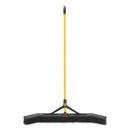 Rubbermaid® Commercial wholesale. Rubbermaid® Maximizer Push-to-center Broom, 36", Polypropylene Bristles, Yellow-black. HSD Wholesale: Janitorial Supplies, Breakroom Supplies, Office Supplies.