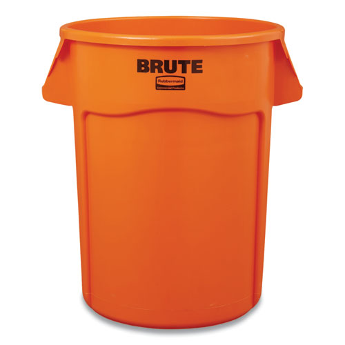 Rubbermaid® Commercial wholesale. Rubbermaid® Brute Round Containers, 44 Gal, Orange. HSD Wholesale: Janitorial Supplies, Breakroom Supplies, Office Supplies.