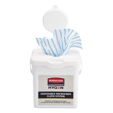 Load image into Gallery viewer, Rubbermaid® Commercial HYGEN™ wholesale. Rubbermaid® Disposable Microfiber Charging Bucket, 7.92 X 7.75 X 7.44, White, 4-carton. HSD Wholesale: Janitorial Supplies, Breakroom Supplies, Office Supplies.