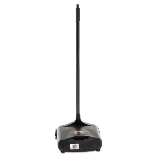 Rubbermaid® Commercial wholesale. Rubbermaid® Lobby Pro Upright Dustpan, W-wheels, 12 1-2 ", Polypropylene W-vinyl Coat, Black. HSD Wholesale: Janitorial Supplies, Breakroom Supplies, Office Supplies.