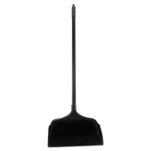 Rubbermaid® Commercial wholesale. Rubbermaid® Lobby Pro Upright Dustpan, W-wheels, 12 1-2 ", Polypropylene W-vinyl Coat, Black. HSD Wholesale: Janitorial Supplies, Breakroom Supplies, Office Supplies.