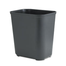 Load image into Gallery viewer, Rubbermaid® Commercial wholesale. Rubbermaid® Fire-resistant Wastebasket, Rectangular, Fiberglass, 7 Gal, Black. HSD Wholesale: Janitorial Supplies, Breakroom Supplies, Office Supplies.