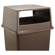 Load image into Gallery viewer, Rubbermaid® Commercial wholesale. Rubbermaid® Glutton Receptacle, Hooded Top Without Door, Rectangular, 23w X 26.63d X 13h, Brown. HSD Wholesale: Janitorial Supplies, Breakroom Supplies, Office Supplies.