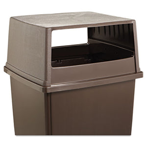 Rubbermaid® Commercial wholesale. Rubbermaid® Glutton Receptacle, Hooded Top Without Door, Rectangular, 23w X 26.63d X 13h, Brown. HSD Wholesale: Janitorial Supplies, Breakroom Supplies, Office Supplies.