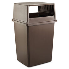 Load image into Gallery viewer, Rubbermaid® Commercial wholesale. Rubbermaid® Glutton Receptacle, Hooded Top Without Door, Rectangular, 23w X 26.63d X 13h, Brown. HSD Wholesale: Janitorial Supplies, Breakroom Supplies, Office Supplies.