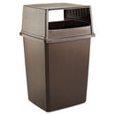 Rubbermaid® Commercial wholesale. Rubbermaid® Glutton Receptacle, Hooded Top Without Door, Rectangular, 23w X 26.63d X 13h, Brown. HSD Wholesale: Janitorial Supplies, Breakroom Supplies, Office Supplies.