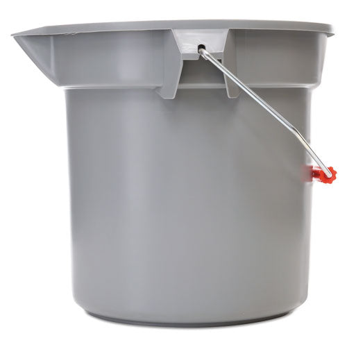 Rubbermaid® Commercial wholesale. Rubbermaid® 14 Quart Round Utility Bucket, 12" Diameter X 11 1-4"h, Gray Plastic. HSD Wholesale: Janitorial Supplies, Breakroom Supplies, Office Supplies.