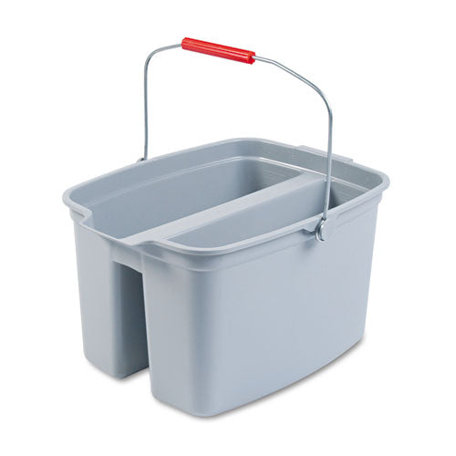 Rubbermaid® Commercial wholesale. Rubbermaid® 19 Quart Double Utility Pail, 18 X 14 1-2 X 10, Gray Plastic. HSD Wholesale: Janitorial Supplies, Breakroom Supplies, Office Supplies.