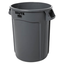 Load image into Gallery viewer, Rubbermaid® Commercial wholesale. Rubbermaid® Round Brute Container, Plastic, 32 Gal, Gray. HSD Wholesale: Janitorial Supplies, Breakroom Supplies, Office Supplies.