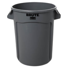 Load image into Gallery viewer, Rubbermaid® Commercial wholesale. Rubbermaid® Round Brute Container, Plastic, 32 Gal, Gray. HSD Wholesale: Janitorial Supplies, Breakroom Supplies, Office Supplies.