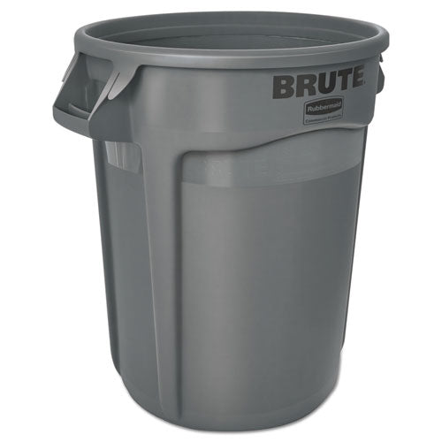 Rubbermaid® Commercial wholesale. Rubbermaid® Round Brute Container, Plastic, 32 Gal, Gray. HSD Wholesale: Janitorial Supplies, Breakroom Supplies, Office Supplies.