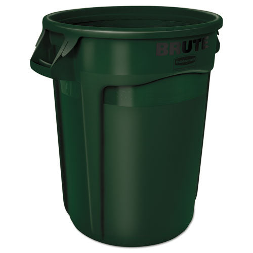 Rubbermaid® Commercial wholesale. Rubbermaid® Round Brute Container, Plastic, 32 Gal, Dark Green. HSD Wholesale: Janitorial Supplies, Breakroom Supplies, Office Supplies.