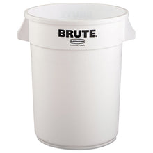 Load image into Gallery viewer, Rubbermaid® Commercial wholesale. Rubbermaid® Round Brute Container, Plastic, 32 Gal, White. HSD Wholesale: Janitorial Supplies, Breakroom Supplies, Office Supplies.