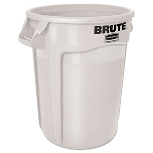 Rubbermaid® Commercial wholesale. Rubbermaid® Round Brute Container, Plastic, 32 Gal, White. HSD Wholesale: Janitorial Supplies, Breakroom Supplies, Office Supplies.