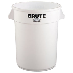 Rubbermaid® Commercial wholesale. Rubbermaid® Round Brute Container, Plastic, 32 Gal, White. HSD Wholesale: Janitorial Supplies, Breakroom Supplies, Office Supplies.