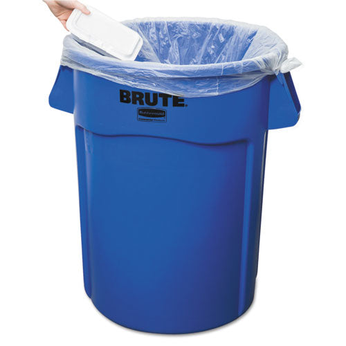 Rubbermaid® Commercial wholesale. Rubbermaid® Brute Vented Trash Receptacle, Round, 44 Gal, Blue. HSD Wholesale: Janitorial Supplies, Breakroom Supplies, Office Supplies.