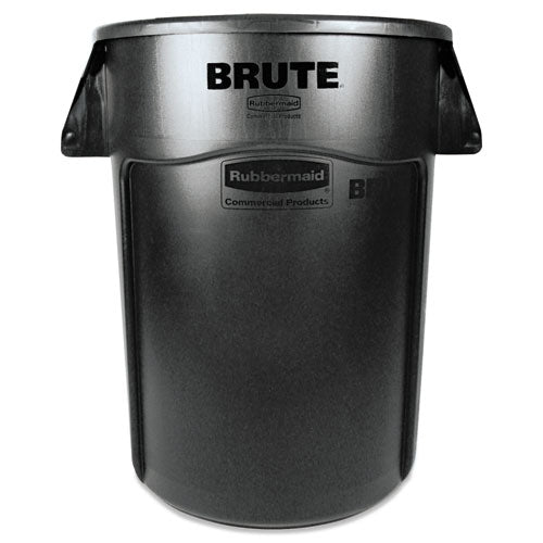 Rubbermaid® Commercial wholesale. Rubbermaid® Brute Vented Trash Receptacle, Round, 44 Gal, Black. HSD Wholesale: Janitorial Supplies, Breakroom Supplies, Office Supplies.