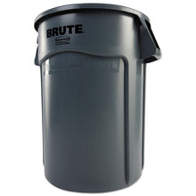 Load image into Gallery viewer, Rubbermaid® Commercial wholesale. Rubbermaid® Brute Vented Trash Receptacle, Round, 44 Gal, Gray. HSD Wholesale: Janitorial Supplies, Breakroom Supplies, Office Supplies.