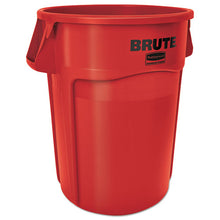 Load image into Gallery viewer, Rubbermaid® Commercial wholesale. Rubbermaid® Brute Vented Trash Receptacle, Round, 44 Gal, Red. HSD Wholesale: Janitorial Supplies, Breakroom Supplies, Office Supplies.