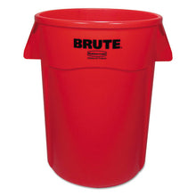 Load image into Gallery viewer, Rubbermaid® Commercial wholesale. Rubbermaid® Brute Vented Trash Receptacle, Round, 44 Gal, Red. HSD Wholesale: Janitorial Supplies, Breakroom Supplies, Office Supplies.