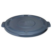 Load image into Gallery viewer, Rubbermaid® Commercial wholesale. Rubbermaid® Vented Round Brute Lid, 24.5 Dia X 1.5h, Gray. HSD Wholesale: Janitorial Supplies, Breakroom Supplies, Office Supplies.