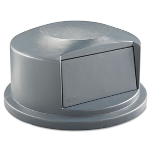 Rubbermaid® Commercial wholesale. Rubbermaid® Round Brute Dome Top Receptacle, Push Door For 44 Gal Containers, 24.81w X 12.63h, Gray. HSD Wholesale: Janitorial Supplies, Breakroom Supplies, Office Supplies.