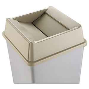 Rubbermaid® Commercial wholesale. Rubbermaid® Untouchable Square Swing Top Lid, Plastic, 20.13w X 20.13d X 6.25h, Beige. HSD Wholesale: Janitorial Supplies, Breakroom Supplies, Office Supplies.