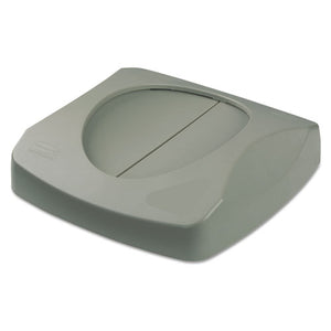 Rubbermaid® Commercial wholesale. Rubbermaid® Untouchable Square Swing Top Lid, 16w X 16d X 4h, Gray. HSD Wholesale: Janitorial Supplies, Breakroom Supplies, Office Supplies.