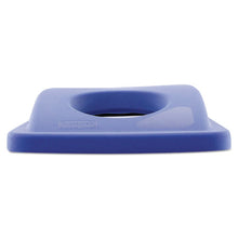 Load image into Gallery viewer, Rubbermaid® Commercial wholesale. Rubbermaid® Lid For Slim Jim Bottle Recycling Container, 20.38w X 11.38d X 2.75h, Blue. HSD Wholesale: Janitorial Supplies, Breakroom Supplies, Office Supplies.