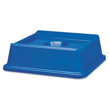 Load image into Gallery viewer, Rubbermaid® Commercial wholesale. Rubbermaid® Untouchable Bottle And Can Recycling Top, Square, 20.13w X 20.13d X 6.25h, Blue. HSD Wholesale: Janitorial Supplies, Breakroom Supplies, Office Supplies.