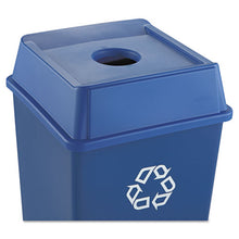 Load image into Gallery viewer, Rubbermaid® Commercial wholesale. Rubbermaid® Untouchable Bottle And Can Recycling Top, Square, 20.13w X 20.13d X 6.25h, Blue. HSD Wholesale: Janitorial Supplies, Breakroom Supplies, Office Supplies.