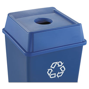 Rubbermaid® Commercial wholesale. Rubbermaid® Untouchable Bottle And Can Recycling Top, Square, 20.13w X 20.13d X 6.25h, Blue. HSD Wholesale: Janitorial Supplies, Breakroom Supplies, Office Supplies.