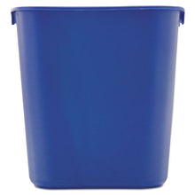 Load image into Gallery viewer, Rubbermaid® Commercial wholesale. Rubbermaid® Small Deskside Recycling Container, Rectangular, Plastic, 13.63 Qt, Blue. HSD Wholesale: Janitorial Supplies, Breakroom Supplies, Office Supplies.