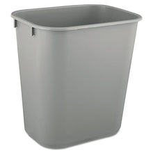 Load image into Gallery viewer, Rubbermaid® Commercial wholesale. Rubbermaid® Deskside Plastic Wastebasket, Rectangular, 3.5 Gal, Gray. HSD Wholesale: Janitorial Supplies, Breakroom Supplies, Office Supplies.