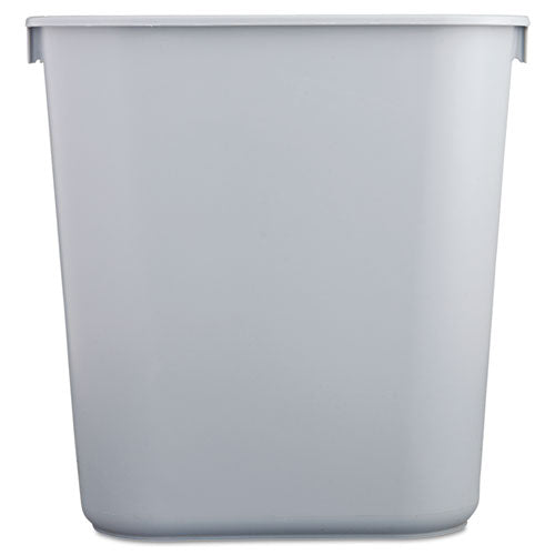 Rubbermaid® Commercial wholesale. Rubbermaid® Deskside Plastic Wastebasket, Rectangular, 3.5 Gal, Gray. HSD Wholesale: Janitorial Supplies, Breakroom Supplies, Office Supplies.